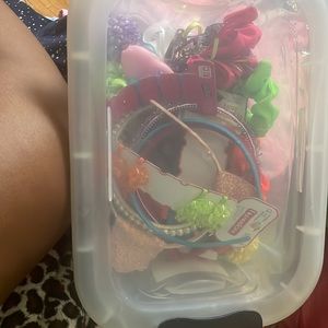 Container box full of accessories